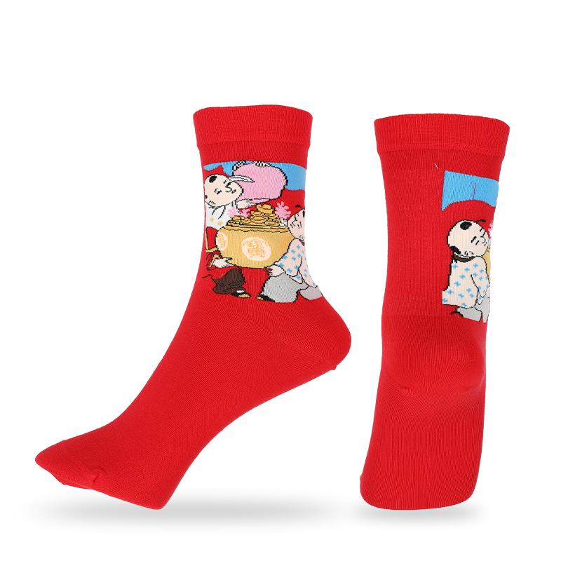 الجملة أو العرف السيدات الصينية السنة الجديدة اللباس الجوارب مع الأنماط